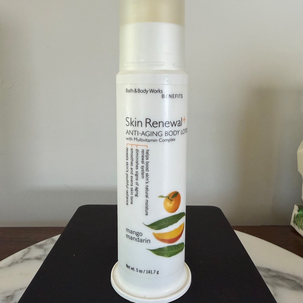 Bath & Body Works Skin Renewal+ Anti Aging Body Lotion Mango Mandarin 5oz Vintag